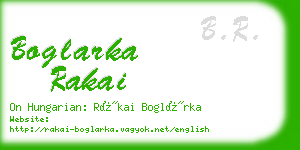 boglarka rakai business card
